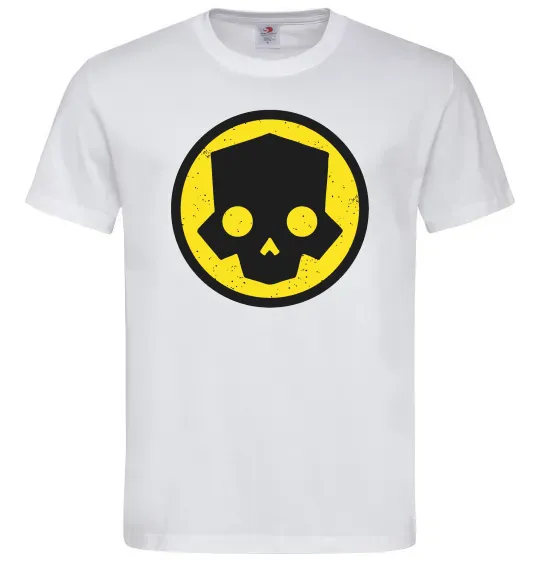 Мужская футболка Helldivers skull Белый фото