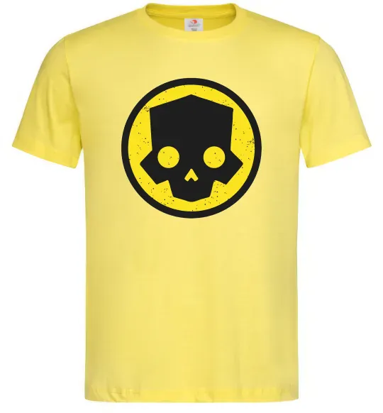 Мужская футболка Helldivers skull Лимонный фото