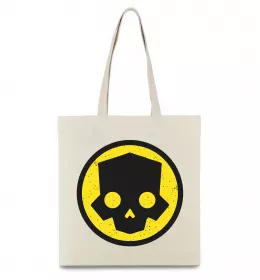 Эко-сумка Helldivers skull Бежевый фото