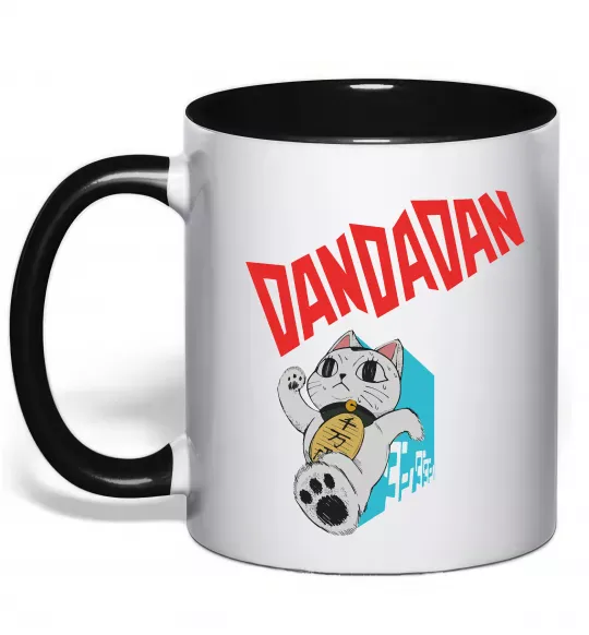 Чашка с цветной ручкой Turbo Granny's Maneki Neko Черный фото