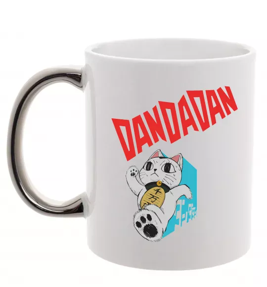 Чашка с цветной ручкой Turbo Granny's Maneki Neko Серебро фото