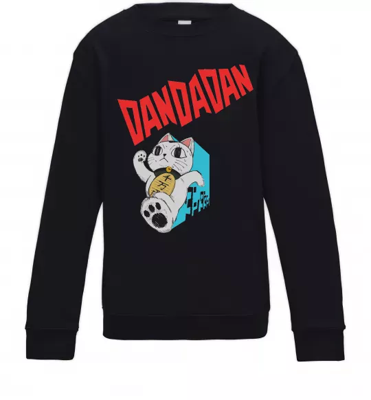 Детский Свитшот Turbo Granny's Maneki Neko Черный фото