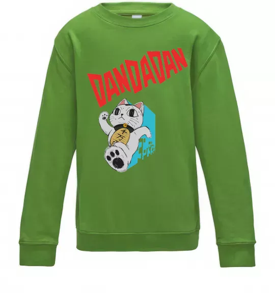 Детский Свитшот Turbo Granny's Maneki Neko Лаймовый фото