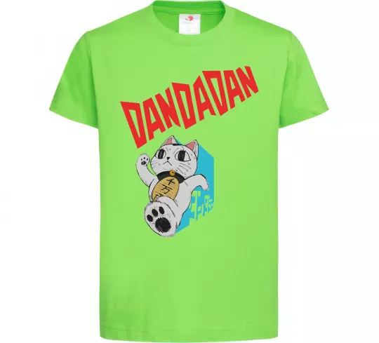 Детская футболка Turbo Granny's Maneki Neko Лаймовый фото