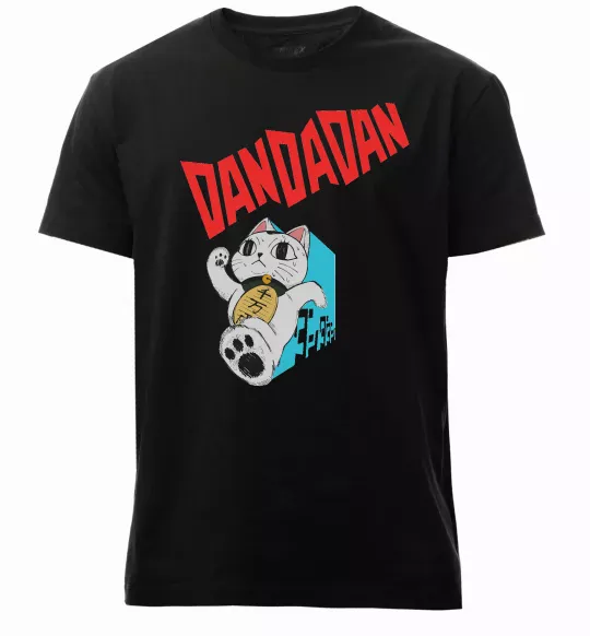 Чоловіча преміум футболка Turbo Granny's Maneki Neko Чорний фото