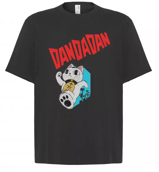 Футболка Оверсайз Turbo Granny's Maneki Neko Черный фото