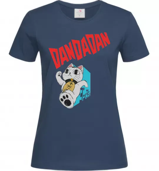 Женская футболка Turbo Granny's Maneki Neko Темно-синий фото