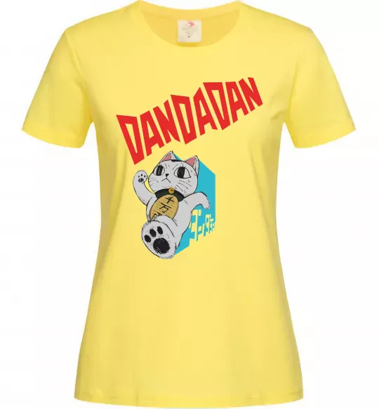 Женская футболка Turbo Granny's Maneki Neko Лимонный фото