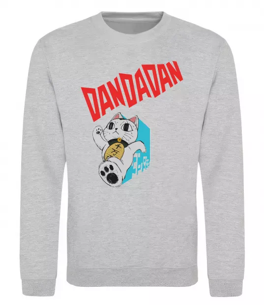 Свитшот Turbo Granny's Maneki Neko Серый меланж фото