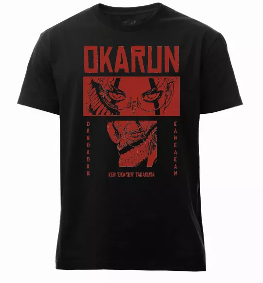 Чоловіча преміум футболка Okarun Чорний фото