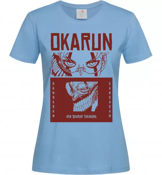 Женская футболка Okarun Голубой фото