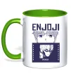 Чашка с цветной ручкой Enjoji Зеленый Чашка с цветной ручкой Enjoji Зеленый фото