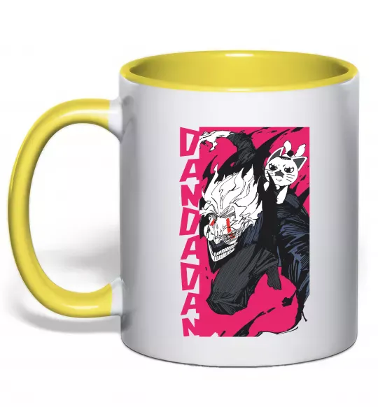 Чашка с цветной ручкой Dan Da Dan Okarun Солнечно желтый фото