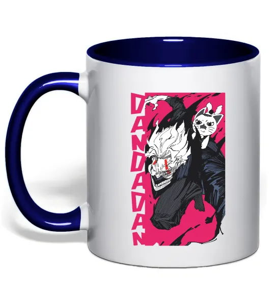 Чашка с цветной ручкой Dan Da Dan Okarun Глубокий темно-синий фото