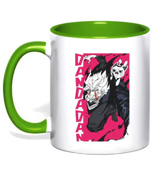 Чашка с цветной ручкой Dan Da Dan Okarun Лаймовый фото