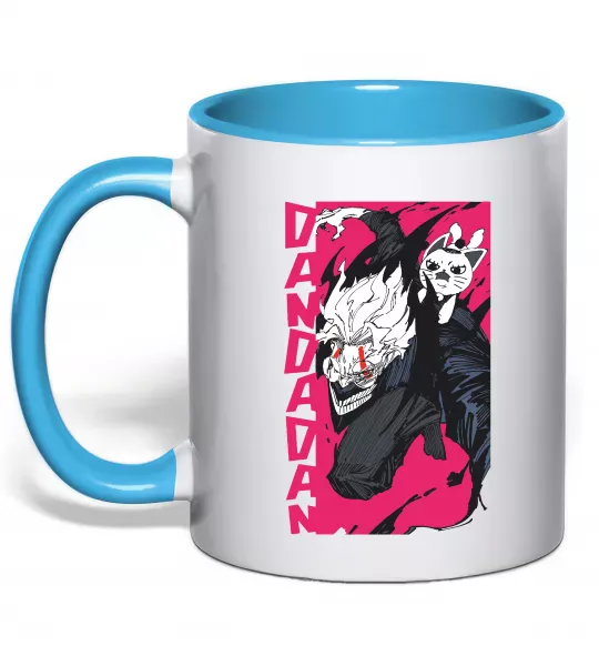 Чашка с цветной ручкой Dan Da Dan Okarun Голубой фото