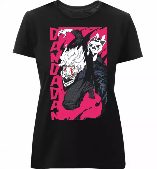 Жіноча преміум футболка Dan Da Dan Okarun Чорний фото