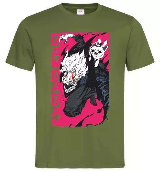 Мужская футболка Dan Da Dan Okarun Оливковый фото