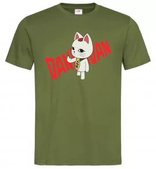 Мужская футболка Maneki Neko Оливковый фото