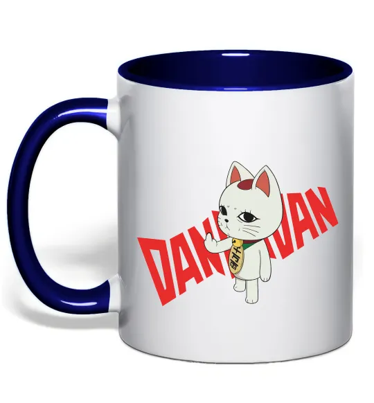 Чашка с цветной ручкой Maneki Neko Глубокий темно-синий фото