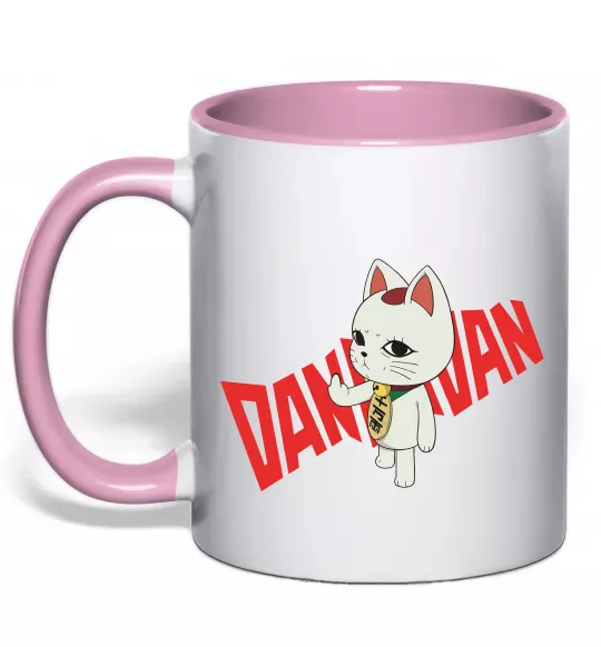 Чашка с цветной ручкой Maneki Neko Нежно розовый фото