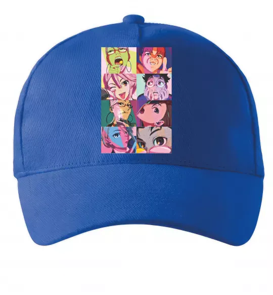 Кепка Дандадан колаж Ярко-синий фото