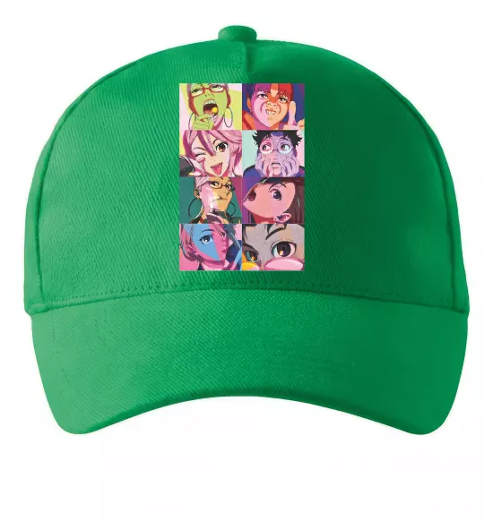 Кепка Дандадан колаж Зеленый фото