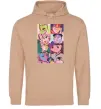 Женская толстовка (худи) Дандадан колаж Песочный фото