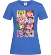 Жіноча футболка Дандадан колаж Яскраво-синій фото