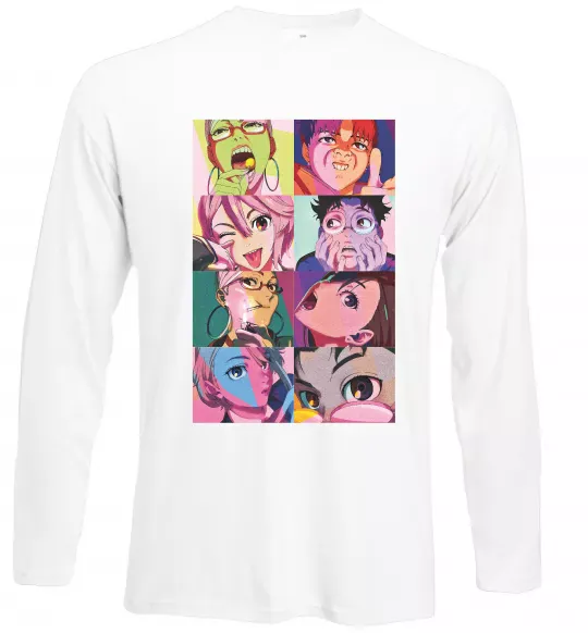 Лонгслив Дандадан колаж Белый фото