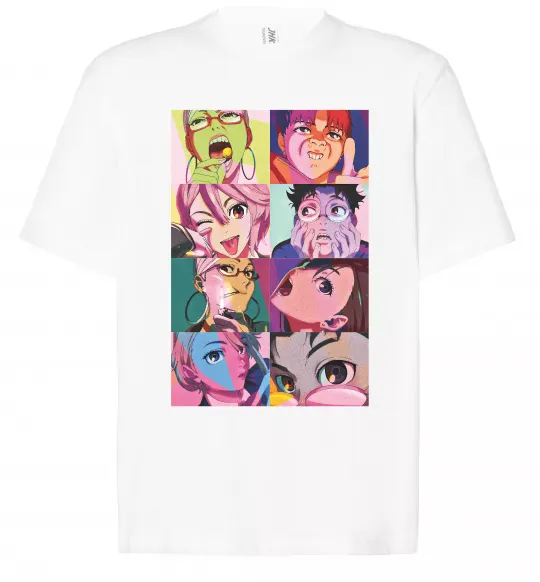 Футболка Оверсайз Дандадан колаж Белый фото
