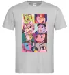 Мужская футболка Дандадан колаж Серый фото