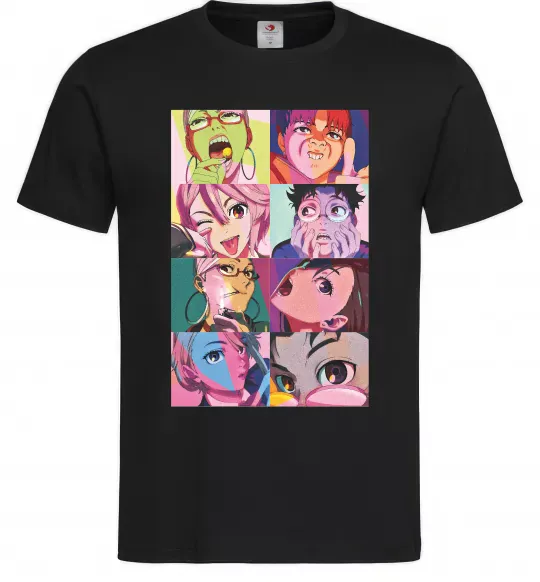 Мужская футболка Дандадан колаж Черный фото