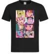 Мужская футболка Дандадан колаж Черный фото