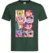Мужская футболка Дандадан колаж Темно-зеленый фото
