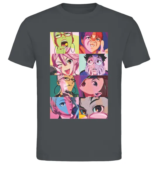 Мужская футболка Дандадан колаж Графит фото