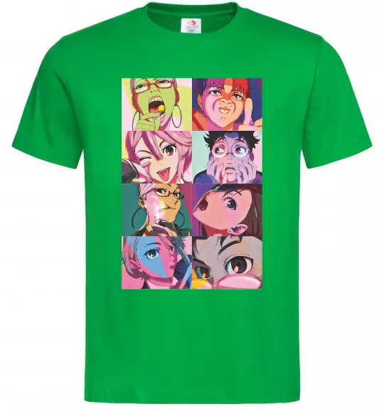 Мужская футболка Дандадан колаж Зеленый фото