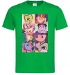 Мужская футболка Дандадан колаж Зеленый фото