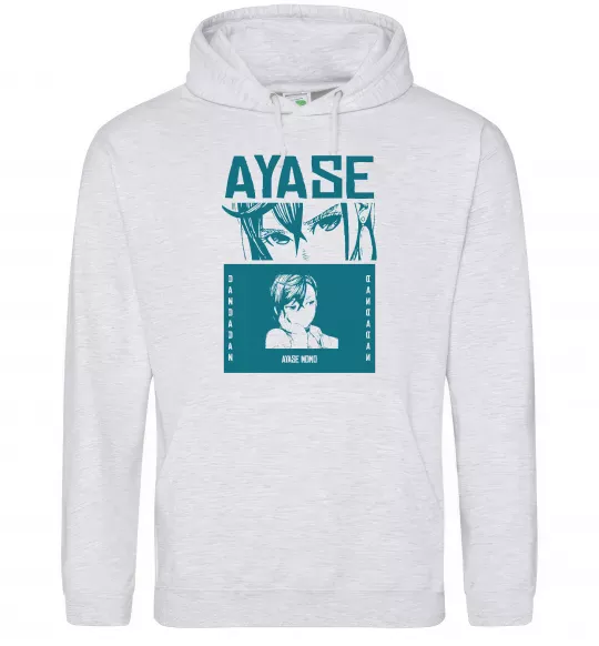 Женская толстовка (худи) Ayase Momo Серый меланж фото