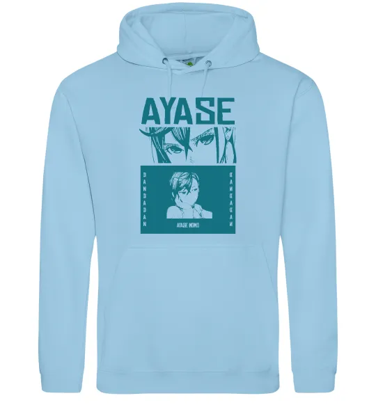 Жіноча толстовка (худі) Ayase Momo Блакитний фото