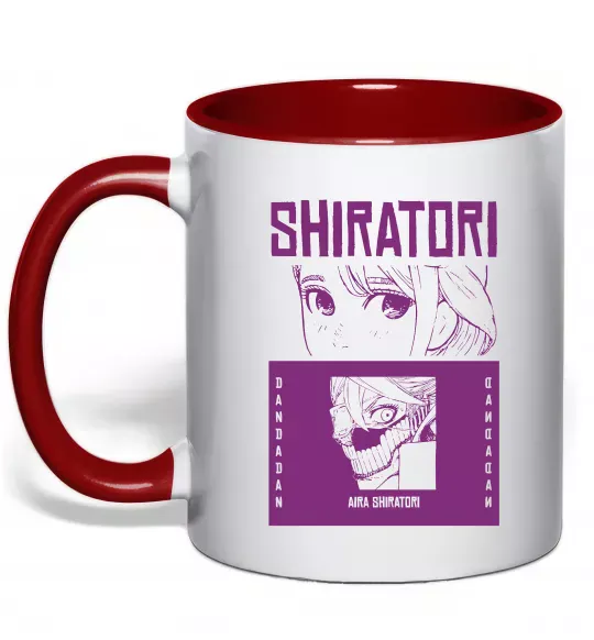 Чашка з кольоровою ручкою Shiratori Червоний фото