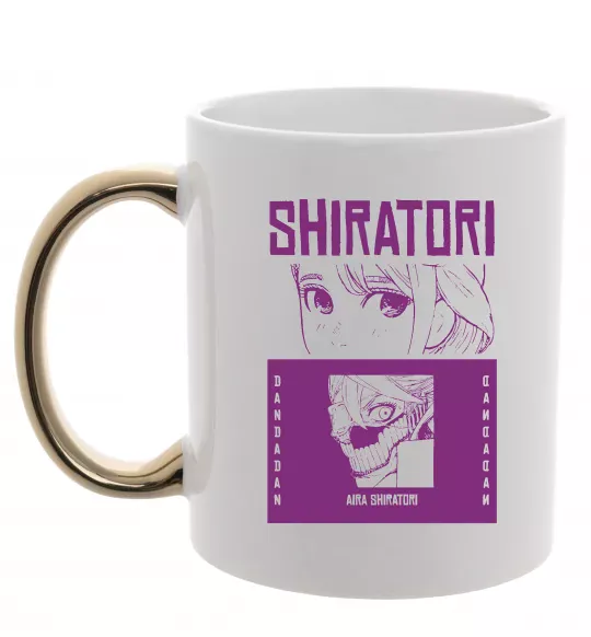 Чашка з кольоровою ручкою Shiratori Золото фото