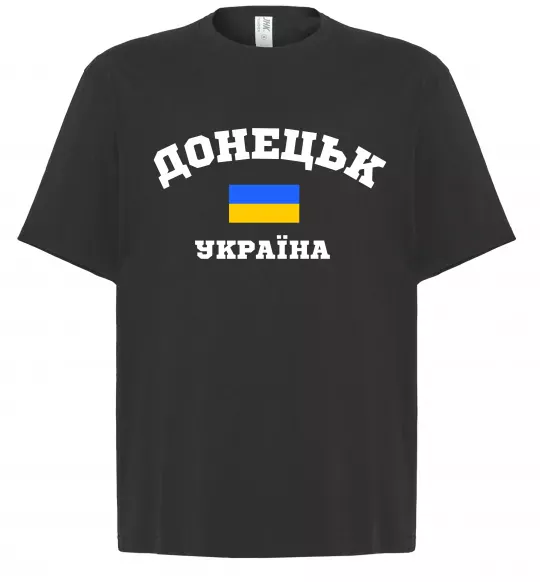 Футболка Оверсайз Донецьк Україна Чорний фото
