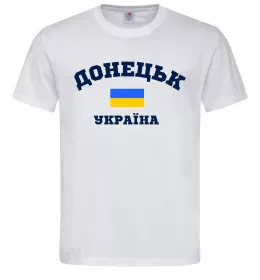 Чоловіча футболка Донецьк Україна Білий фото