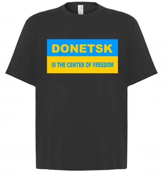 Футболка Оверсайз Donetsk center of freedom Черный фото