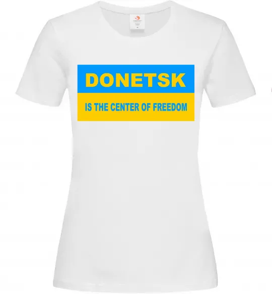 Жіноча футболка Donetsk center of freedom Білий фото