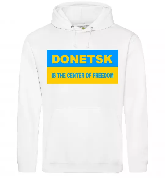 Чоловіча толстовка (худі) Donetsk center of freedom Білий фото