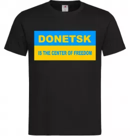 Чоловіча футболка Donetsk center of freedom Чорний фото