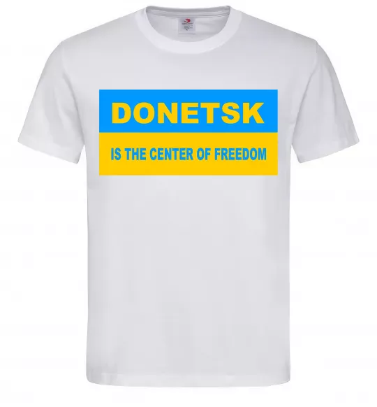 Чоловіча футболка Donetsk center of freedom Білий фото