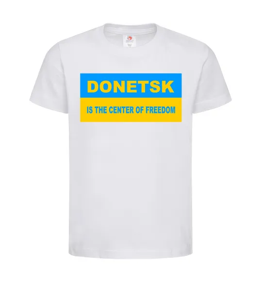 Дитяча футболка Donetsk center of freedom Білий фото